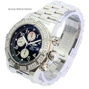 Breitling Accessories - Breitling Mens Super Avenger Stainless Steel 48mm Breitling Accessories - Breitling Mens Super Avenger Stainless Steel 48mm